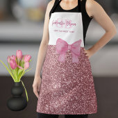 Personalized Glitter Pink Apron Mom The Best Chef Schürze