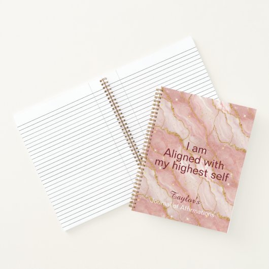 Personalized Glitter Positive Quotes Journal Notizblock (Innenseite)