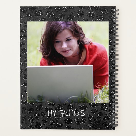 Personalized Glossy Black 5 Photo Collage Planer (Rückseite)