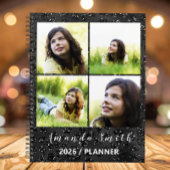 Personalized Glossy Black 5 Photo Collage Planer