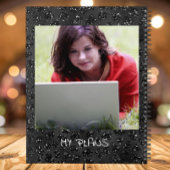 Personalized Glossy Black 5 Photo Collage Planer