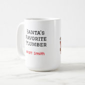 Personalized Gnome Plumber/Handyman Christmas Kaffeetasse (Vorderseite Links)