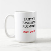 Personalized Gnome Plumber/Handyman Christmas Kaffeetasse (Links)