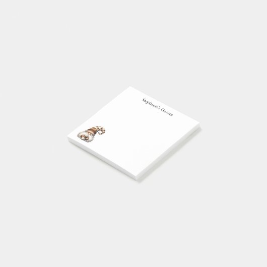 Personalized Gnome Post-It Notes Post-it Klebezettel (angewinkelt)