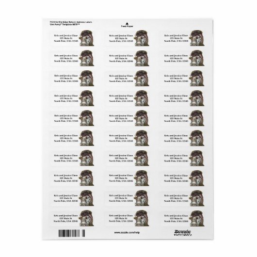 Personalized Gnome Return Address Labels (Vorne)