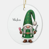 Personalized Gnome Xmas for Hairdresser Keramik Ornament (Links)