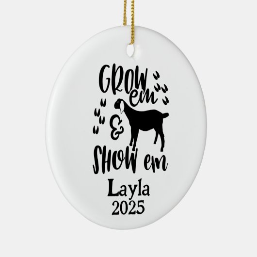 Personalized Goat 4H Farm Ornament (Rechts)