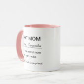 Personalized Goat Mom Definition Coffee Tasse (Vorderseite Links)