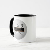 Personalized Gold and Black Golf Ball Classic Tasse (Vorderseite Links)