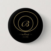Personalized gold black Button (Vorderseite)