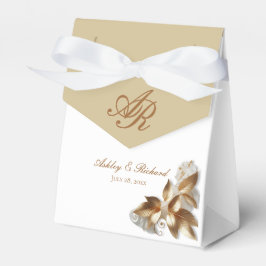 Personalized Gold Botanical Wedding Geschenkschachtel