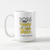Personalized Gold Fireworks Holiday Countdown Kaffeetasse (Links)