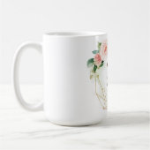 Personalized Gold & Floral Custom 70th Kaffeetasse (Links)