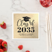 Personalized Gold Graduation Serviette (Beispiel)