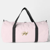 Personalized Gold Initial l Feminine Blush Pink Duffle Bag (Vorderseite)