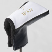 Personalized Gold Monogram Golf Clubs Golf Headcover (3/4 Vorderseite)