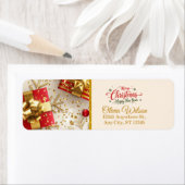 Personalized Gold & Red Festive Holiday Mailing (Insitu)