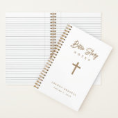 Personalized Gold Script White Bible Study Notizblock (Innen)