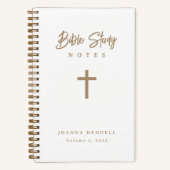 Personalized Gold Script White Bible Study Notizblock (Vorderseite)