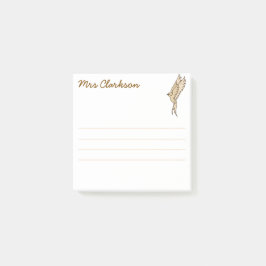 Personalized Gold Swallow for Homeschool parents Post-it Klebezettel