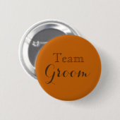 Personalized Gold Wedding Team Groom Button (Vorne & Hinten)