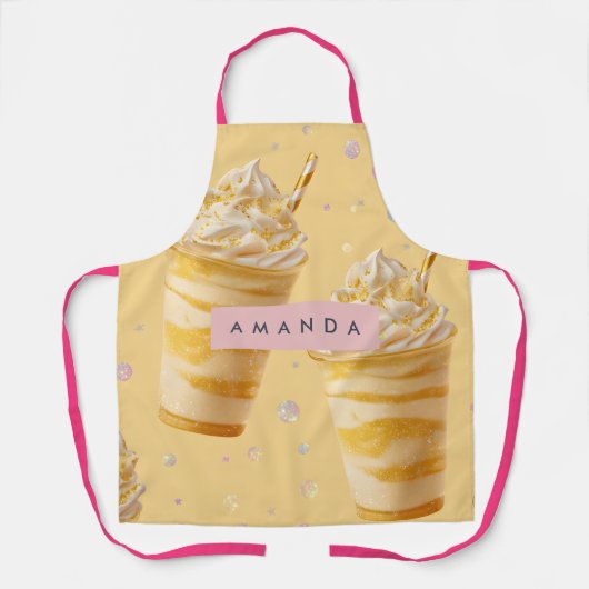 Personalized Golden Caramel Swirl Milkshake Schürze (Vorderseite)