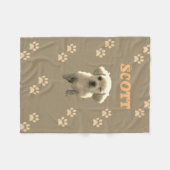 personalized golden dog blanket with custom name fleecedecke (Vorderseite (Horizontal))