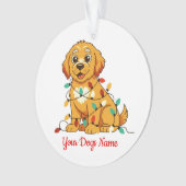 Personalized Golden Retriever Acrylic Ornament (Vorderseite)