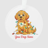 Personalized Golden Retriever Acrylic Ornament (Vorderseite)