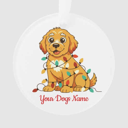 Personalized Golden Retriever Acrylic Ornament (Vorderseite)