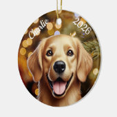 Personalized Golden Retriever Christmas Ornament  (Links)