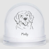 Personalized Golden Retriever Dog Christmas Schneekugeln (Vorderseite)