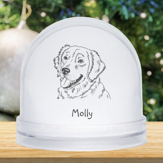 Personalized Golden Retriever Dog Christmas Schneekugeln