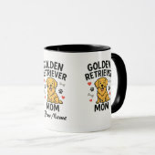 Personalized Golden Retriever Mom Mug - Custom Dog Tasse (VorderseiteRechts)