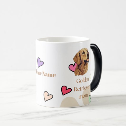 Personalized Golden Retriever Mom Mug - Custom Dog Verwandlungstasse (VorderseiteRechts)