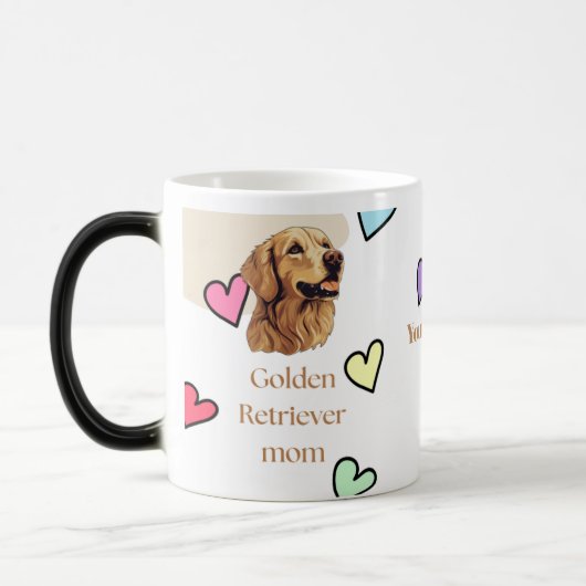 Personalized Golden Retriever Mom Mug - Custom Dog Verwandlungstasse (Links)