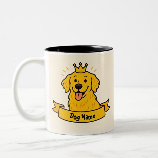 Personalized Golden Retriever Mom Mug Custom Name Zweifarbige Tasse (Links)