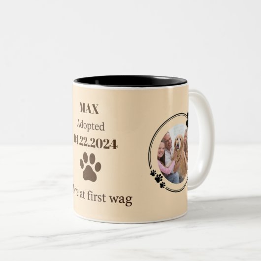 Personalized Golden Retriever Mom Mug Custom Zweifarbige Tasse (VorderseiteRechts)