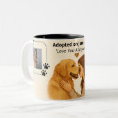 Personalized Golden Retriever Mom Mug – Custom Zweifarbige Tasse (Vorderseite Links)