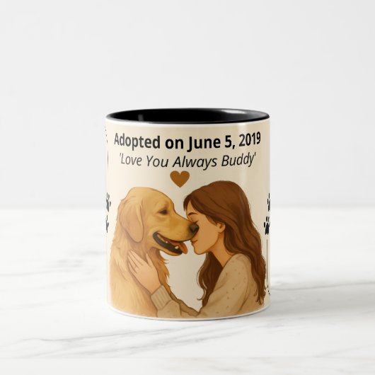 Personalized Golden Retriever Mom Mug – Custom Zweifarbige Tasse (Mittel)