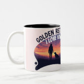 Personalized Golden Retriever Mom Mug - Custom Zweifarbige Tasse (Links)