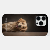 Personalized Golden Retriever Portrait iPhone Hülle (Rückseite (Horizontal))