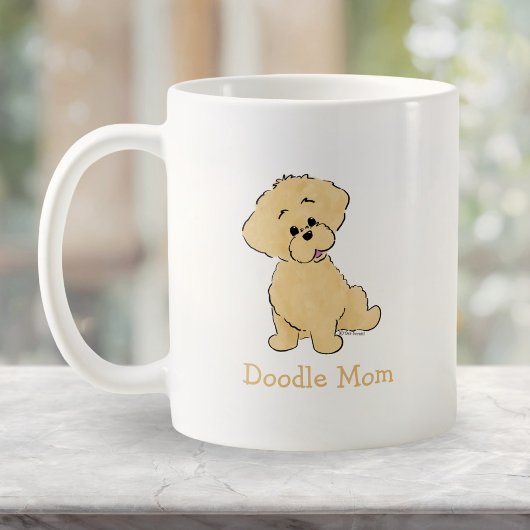 Personalized Goldendoodle Puppy Cute Dog Art Mug Kaffeetasse