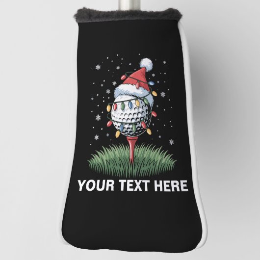 Personalized Golf Ball Christmas Tree Santa Hat  Golf Headcover (Rotieren 90)