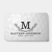 Personalized Golf Ball Pattern Name Monogram Age Ausweis (Vorderseite)