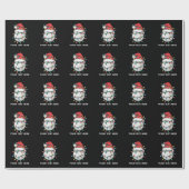 Personalized Golf Ball Santa Hat Christmas Lights Geschenkpapier (Flach)