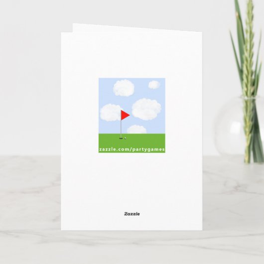 Personalized Golf Birthday Karte (Rückseite)