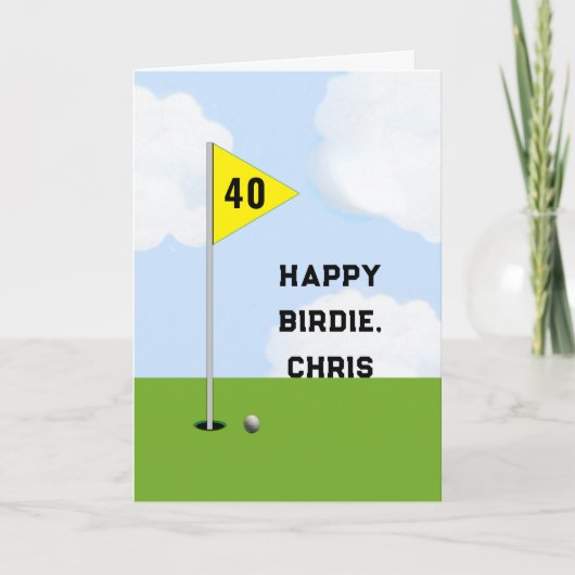 Personalized Golf Birthday Karte (Vorderseite)