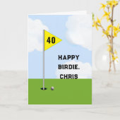 Personalized Golf Birthday Karte (Gelbe Blume)