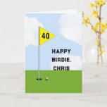 Personalized Golf Birthday Karte<br><div class="desc">Funny golf birthday card featuring a golf-themed design for any golfer's birthday. Edit text to add name and age.</div>